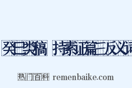 癸巳类稿·持素证篇三反义词是什么意思的图片
